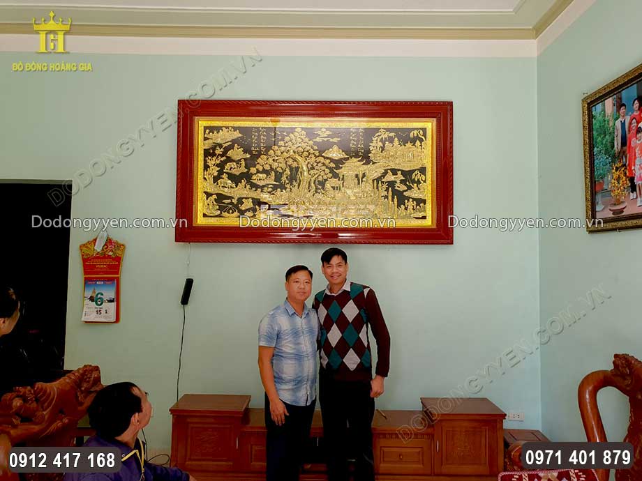 tranh đồng qu&ecirc; thuộc h&agrave;nh thủy